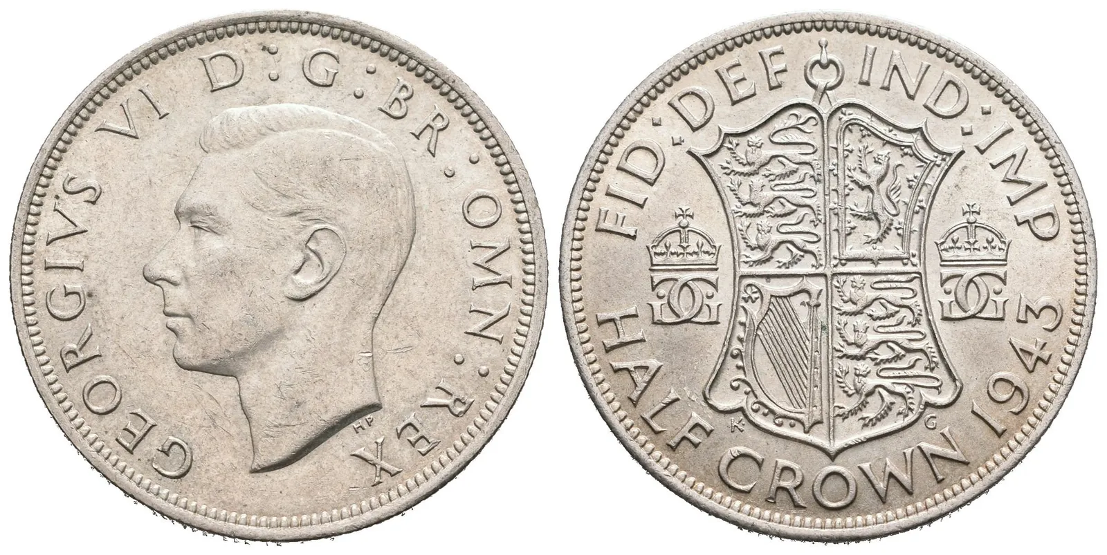 Velká Británie, 1/2 Crown 1943