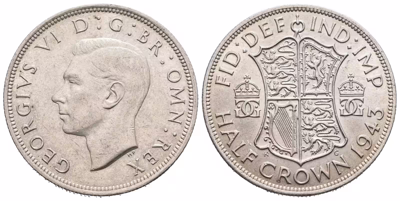 Velká Británie, 1/2 Crown 1943