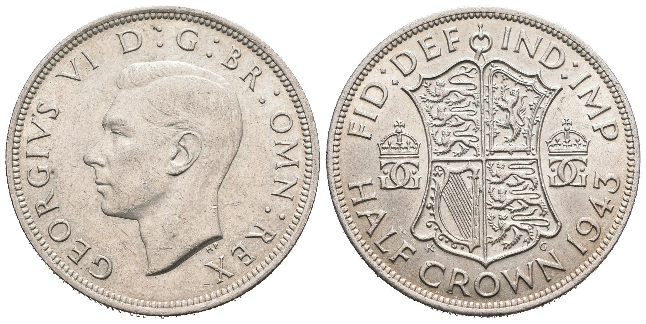 Velká Británie, 1/2 Crown 1943