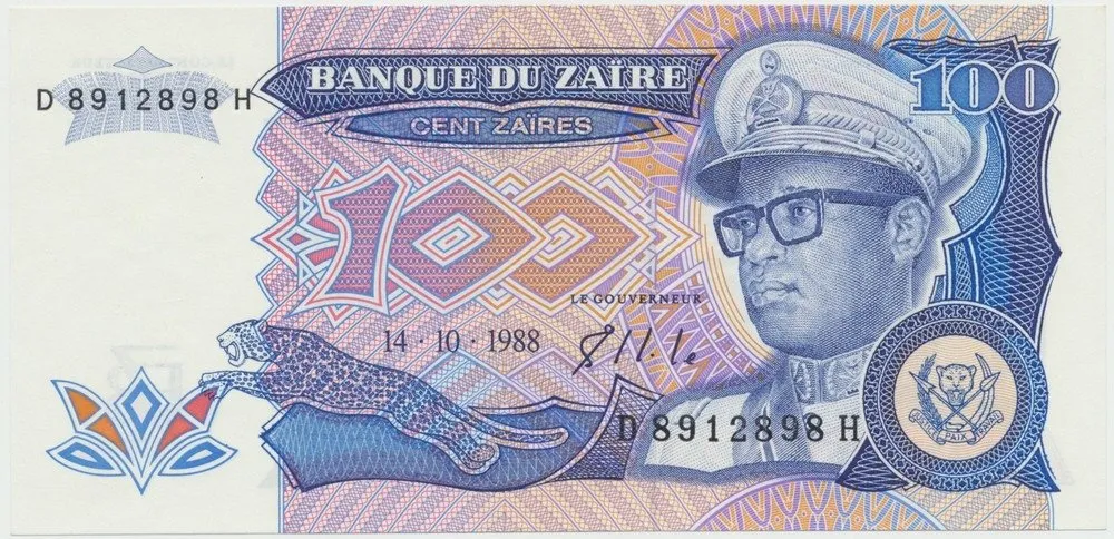 Zaire, 100 Zaires 1988, P.33