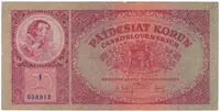 50 Koruna 1929, série I, Hej.24a