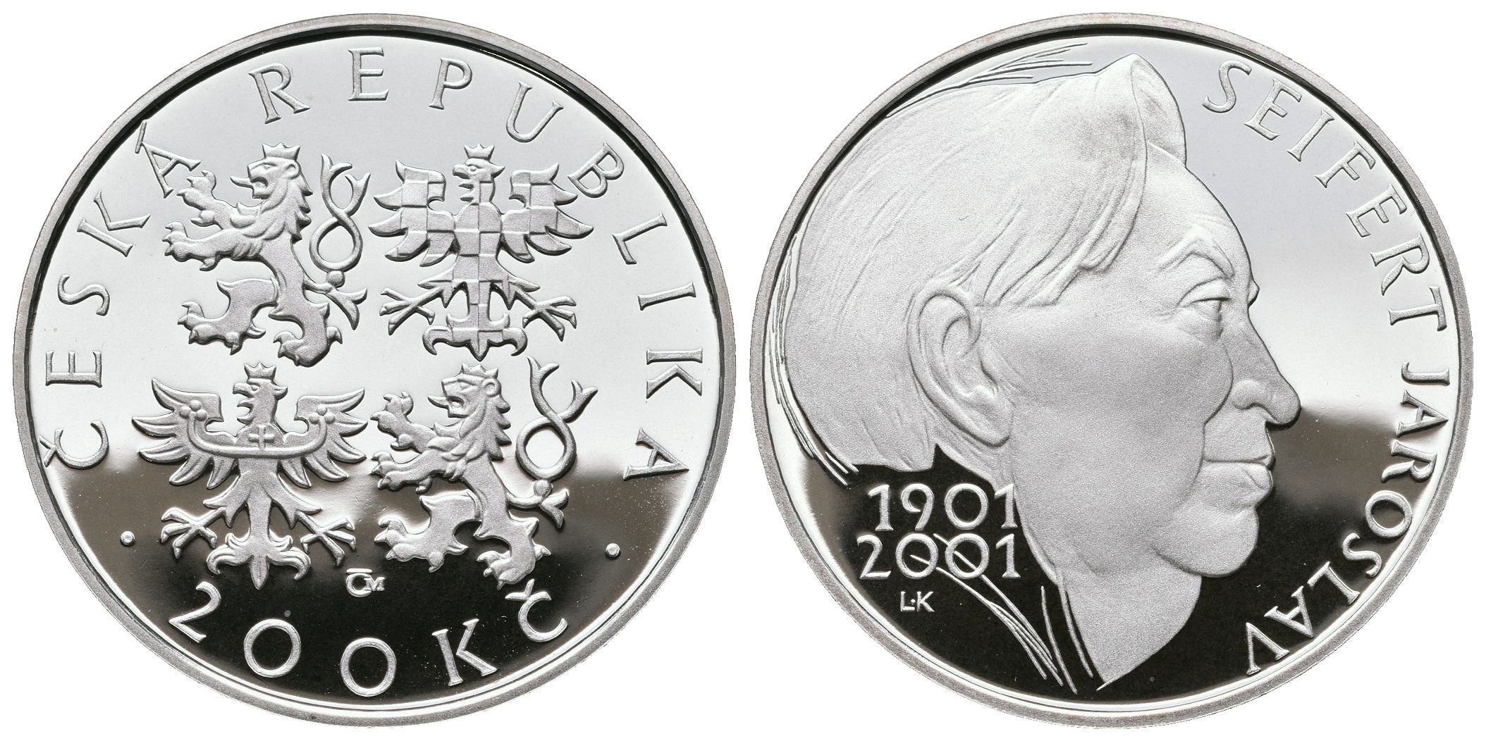 200 Kč 2001 - Jaroslav Seifert, PROOF