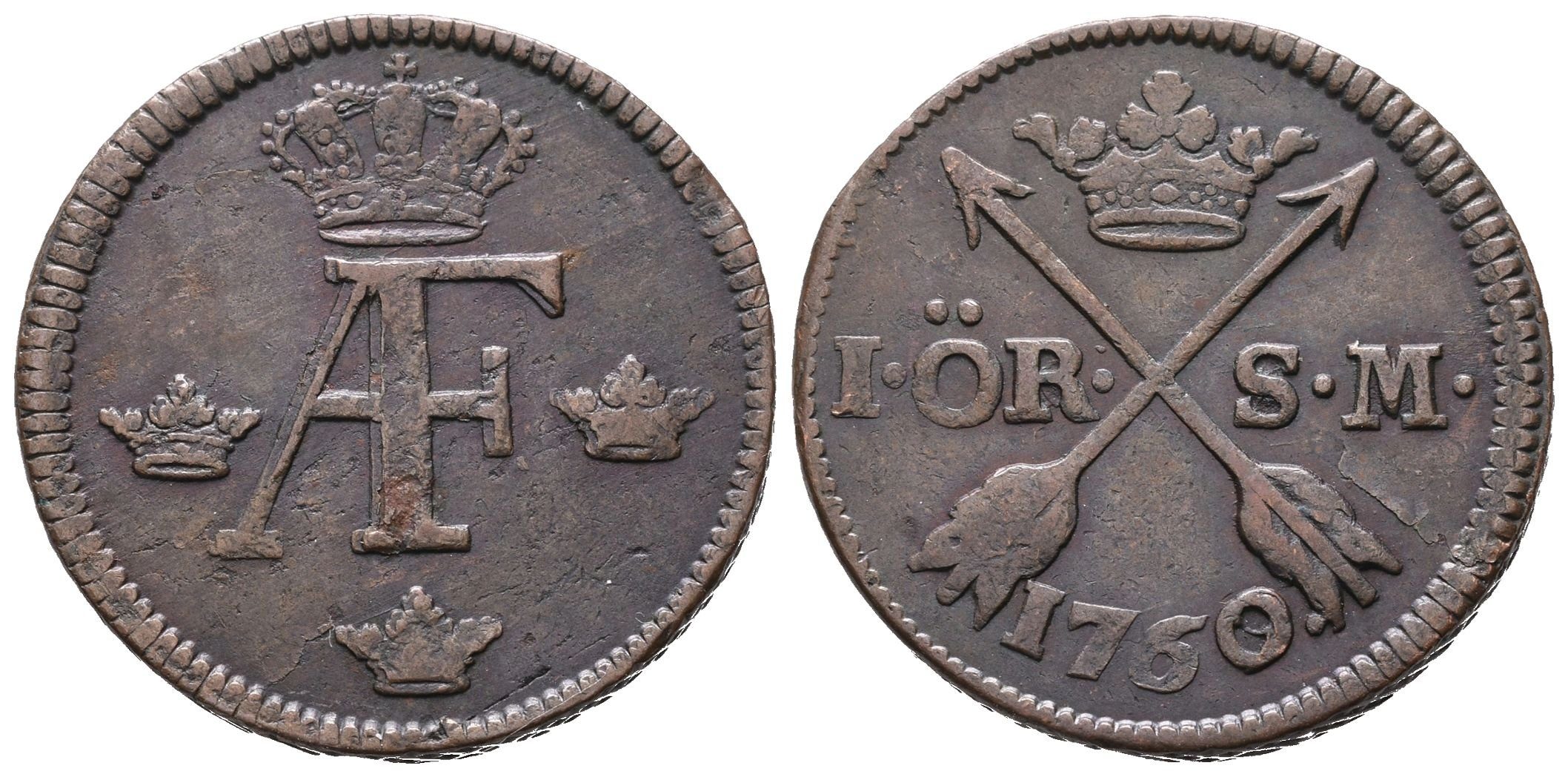 Švédsko, 1 Öre SM 1760