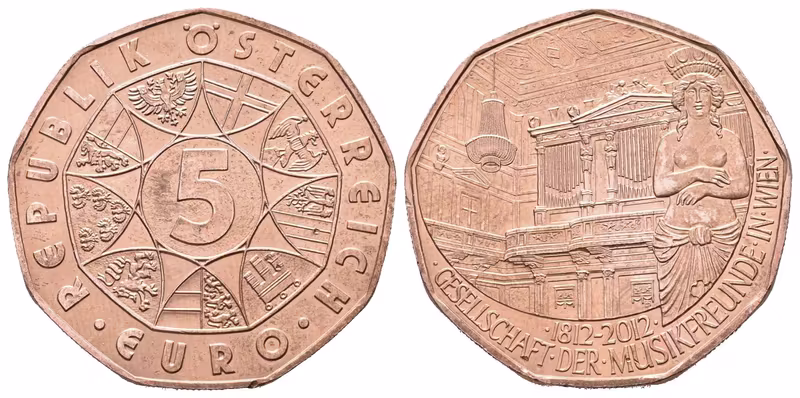 Rakousko, 5 Euro 2012 - Spolek přátel hudby