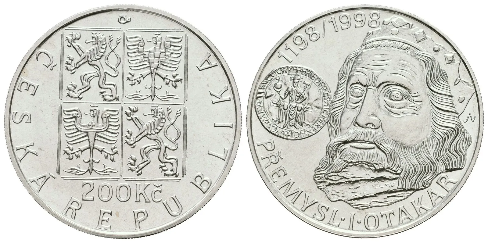 200 Kč 1998 - Přemysl Otakar I., kapsle, certifikát — 1