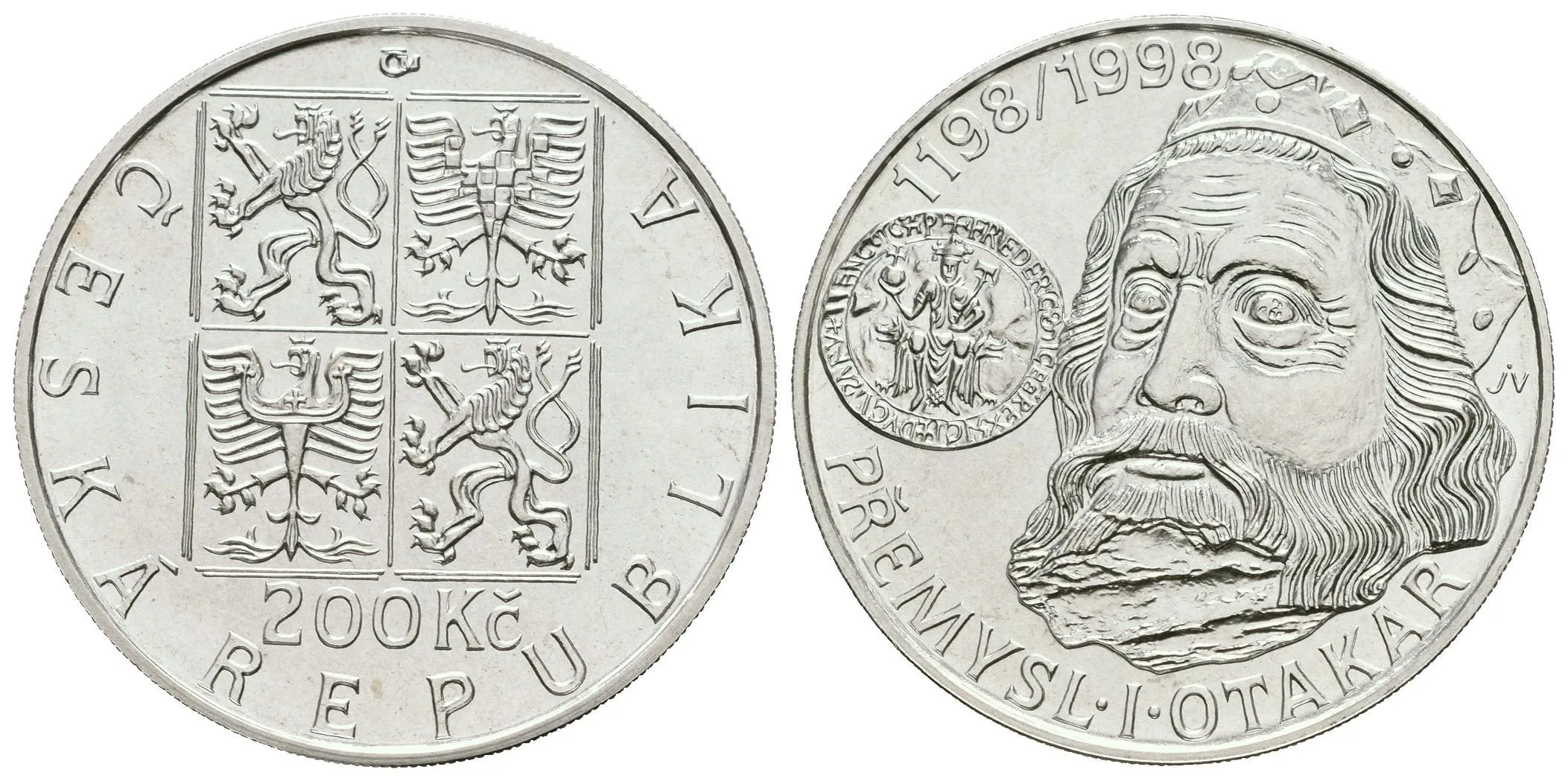 200 Kč 1998 - Přemysl Otakar I., kapsle, certifikát — 1