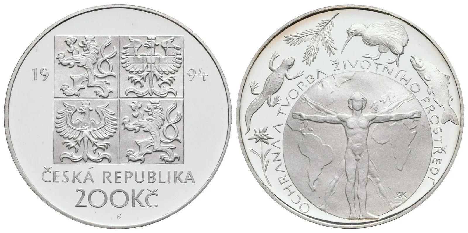 200 Kč 1994 - Životní prostředí, PROOF