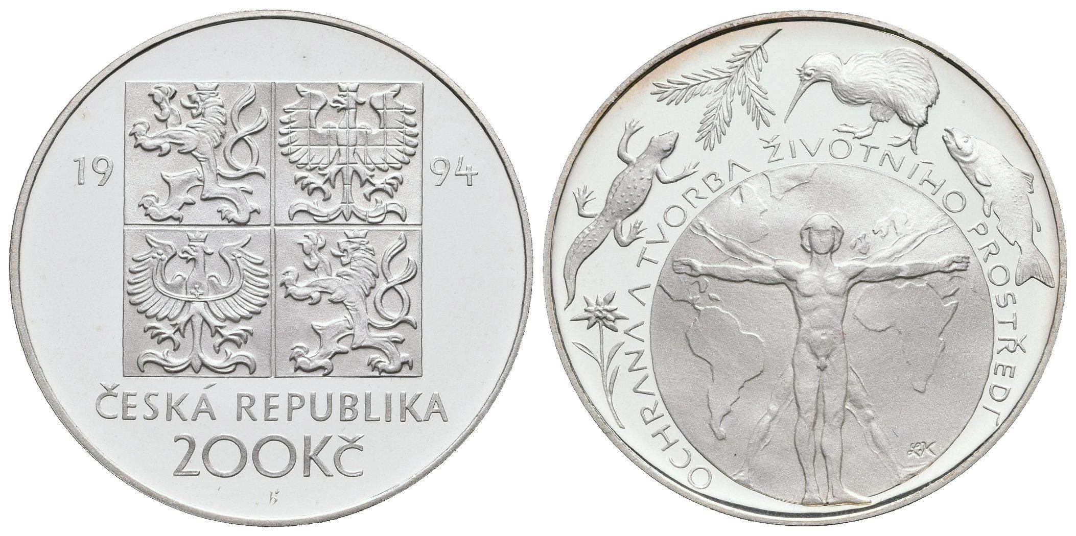 200 Kč 1994 - Životní prostředí, PROOF