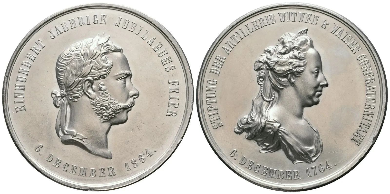 AE Medaile 1864 (Pittner) - K oslavám 100. výročí založení spolku pro vdovy — 1