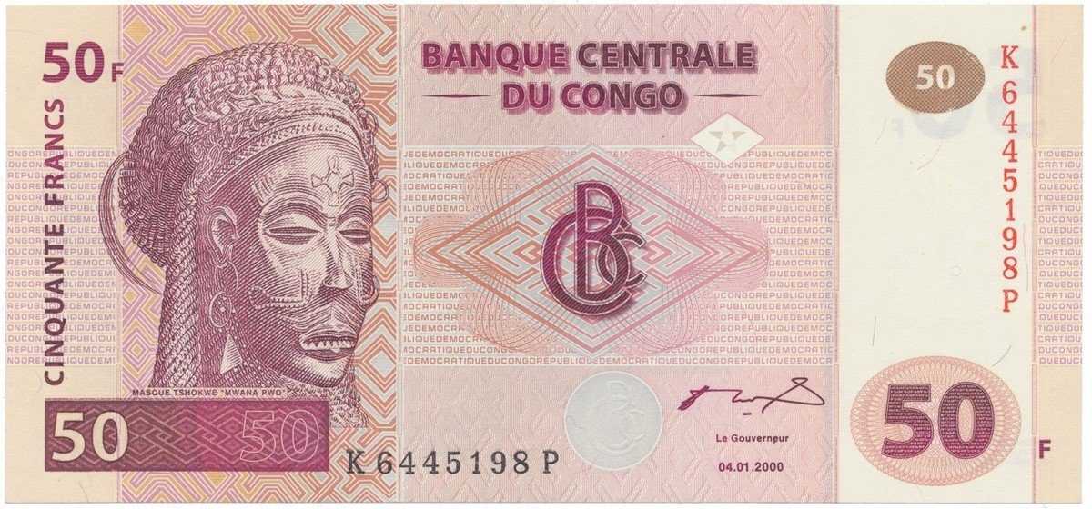 Kongo Dem. Republika, 50 Francs 2000, tisk HdM, P.91A