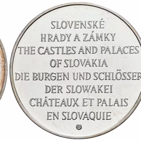 AR Medaile b.l. - Zámek Betliar, ze série Slovenské hrady a zámky.
