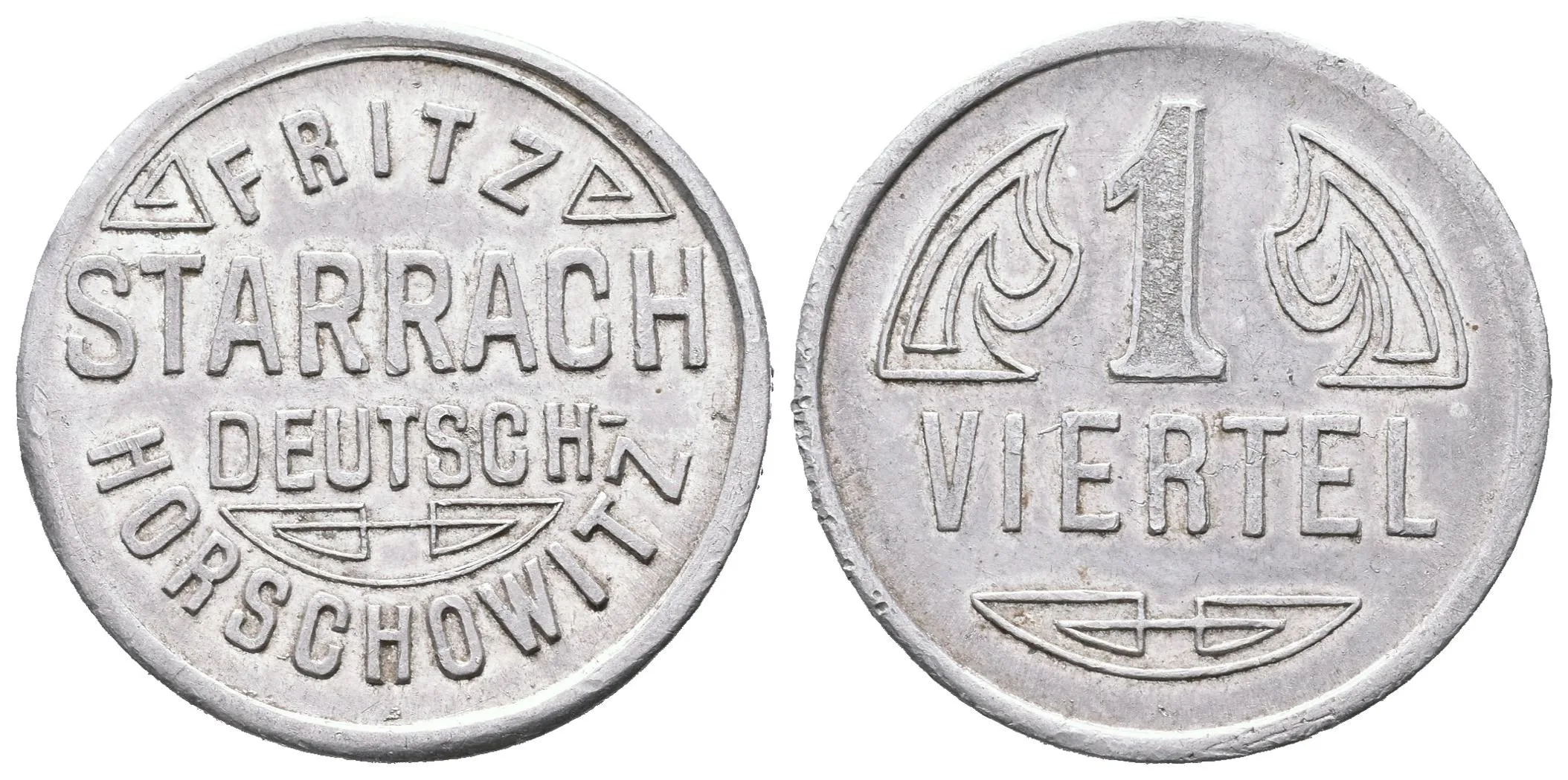 Hořovičky / Deutsch Horschowitz - Fritz Starrach, známka na věrtel chmele, — 1