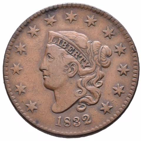 1 Cent 1832, KM.45.1, pěkná patina, rysky