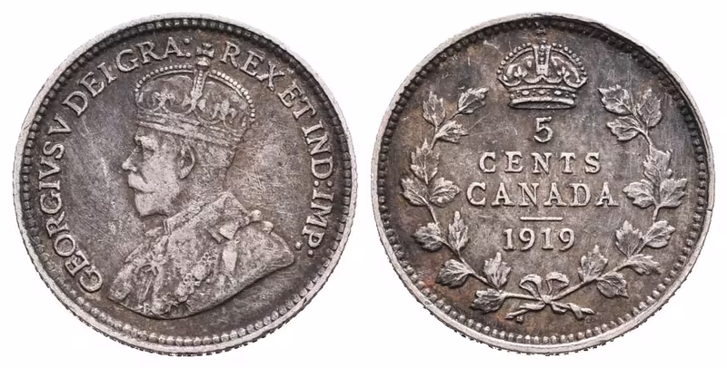 Kanada, 5 Cent 1919