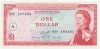 Východokaribské státy, 1 Dollar (1965), A - Antiqua, P.13h
