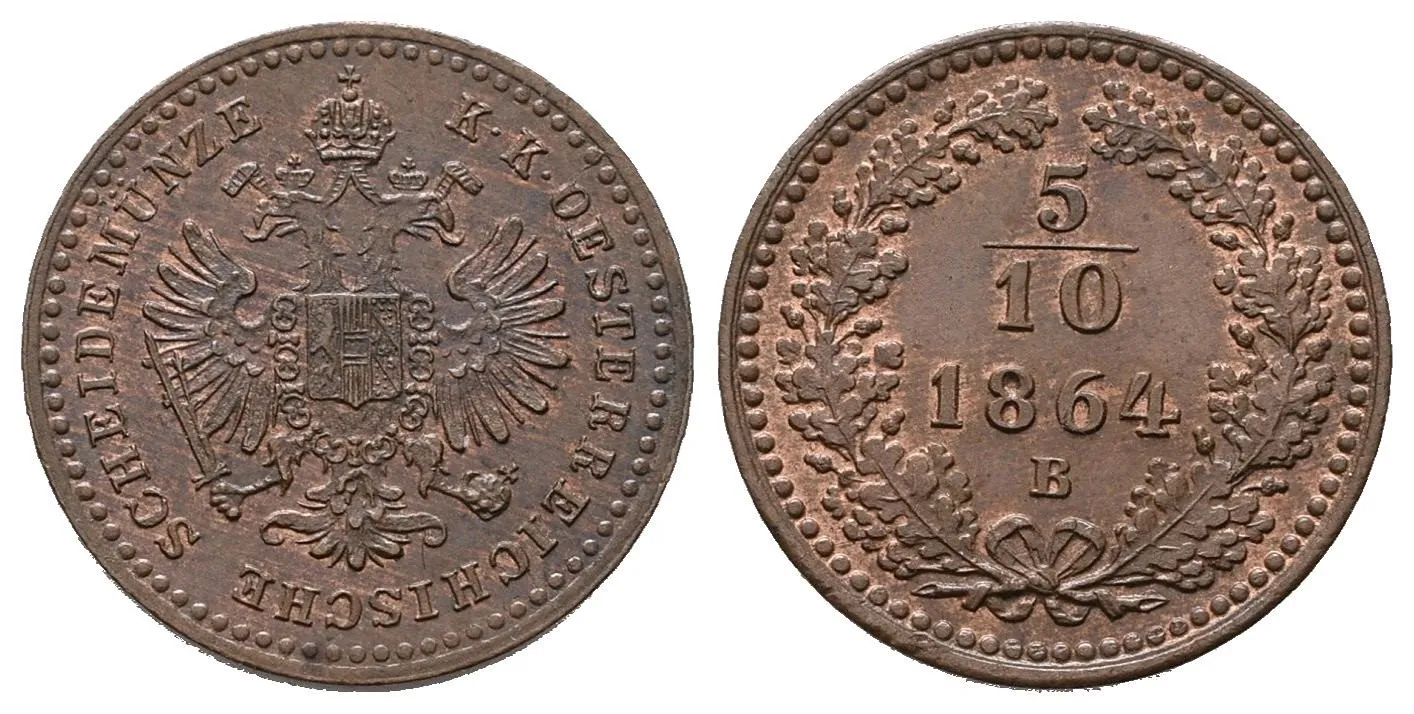 Rakouská a spolková měna, 1857 - 1892 — 1