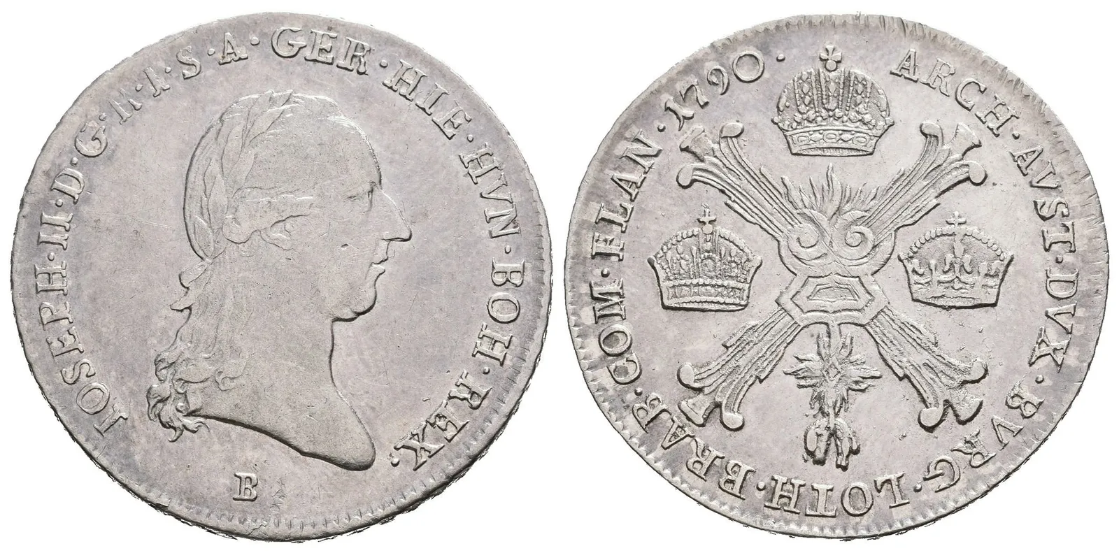 1/4 Tolar křížový 1790 B, Kremnica, pěkná zachovalost, patina, škr. — 1