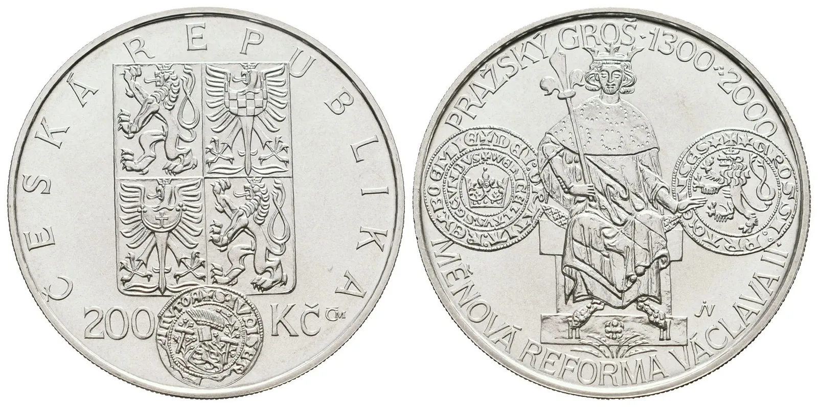 200 Kč 2000 - Měnová reforma Václava II.