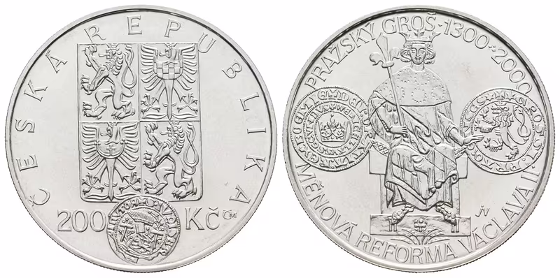 200 Kč 2000 - Měnová reforma Václava II.