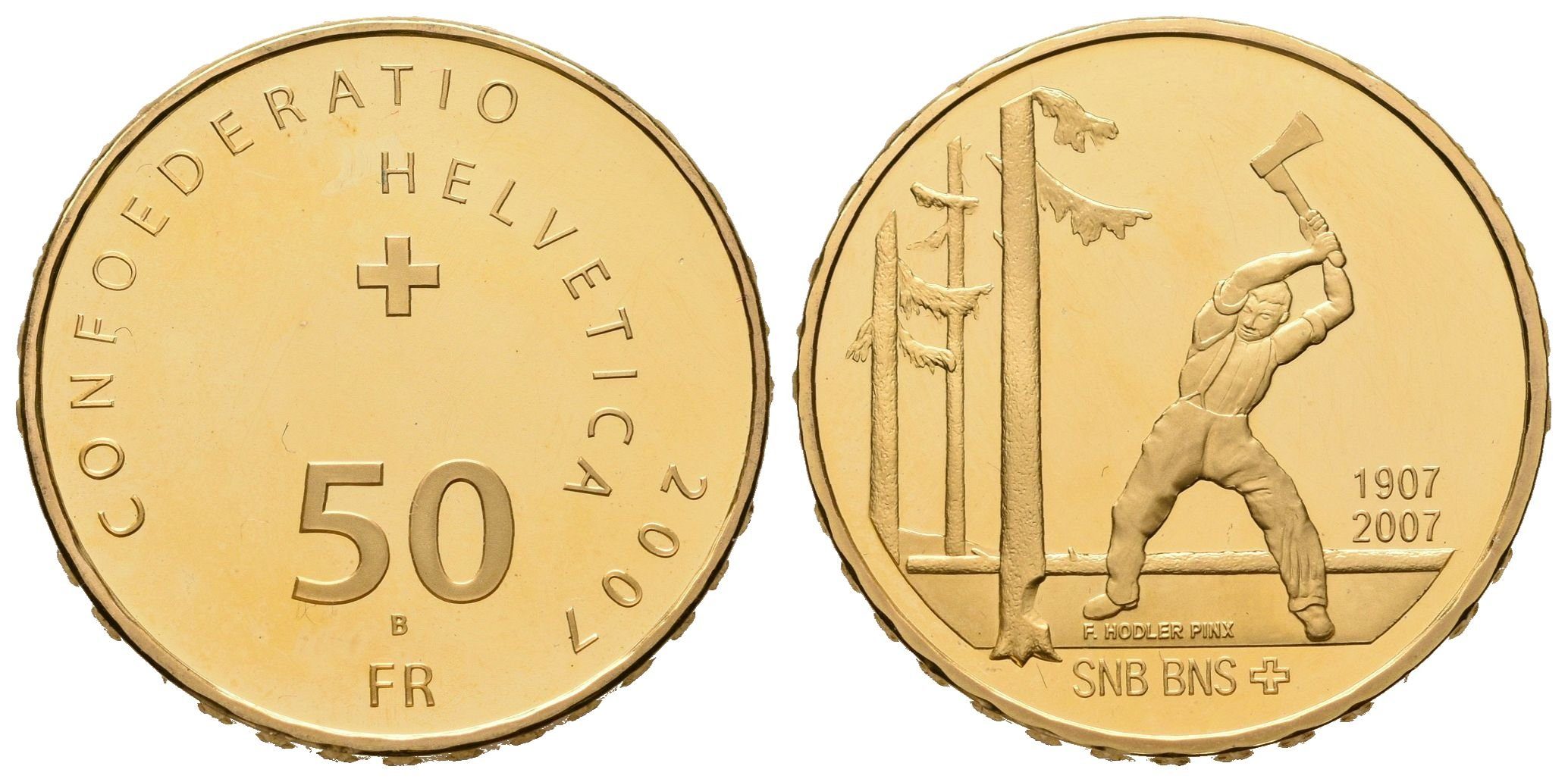 Švýcarsko, 50 Frank 2007 - 100. výročí Švýcarské národní banky