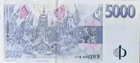 5000 Koruna 2023/2026 - K 100. výročí založení Národní banky Československé, série M - fotografie 2