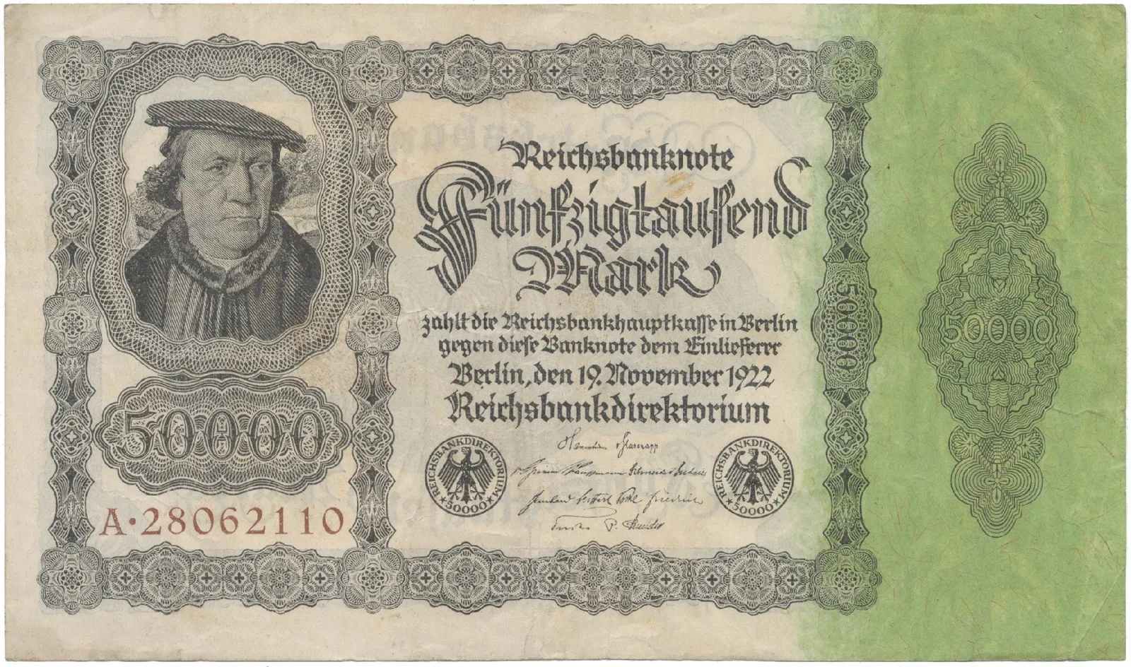 Německo, 50000 Mark 1922, Ro.79a