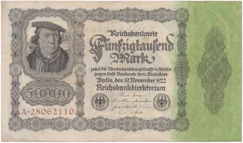 Německo, 50000 Mark 1922, Ro.79a