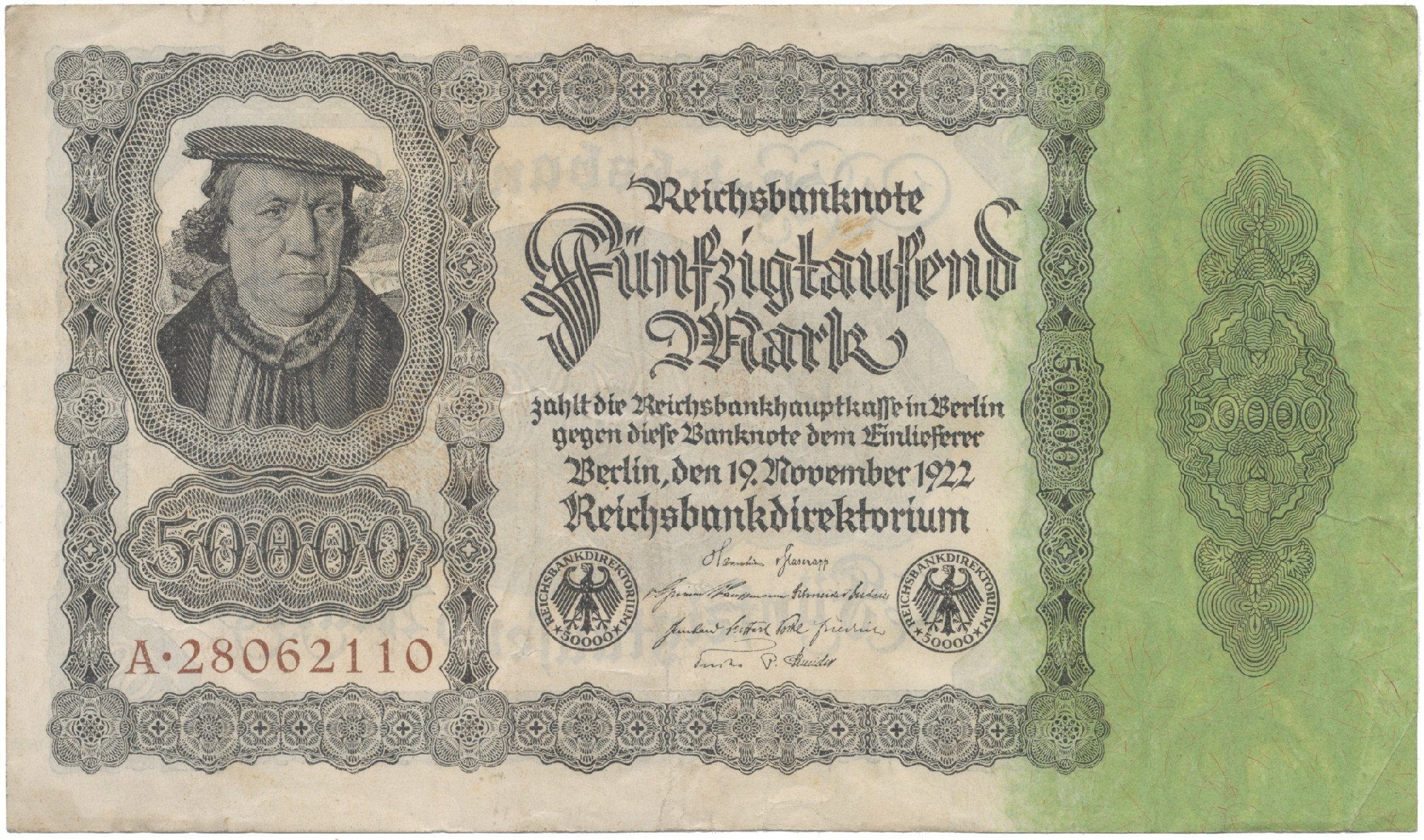 Německo, 50000 Mark 1922, Ro.79a
