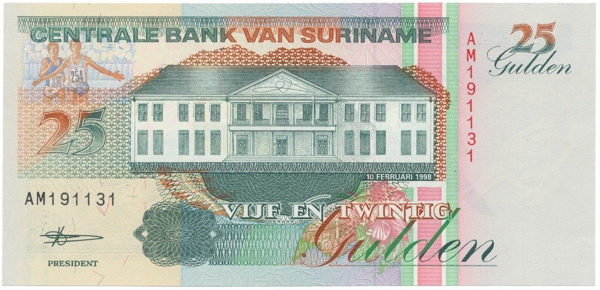 Surinam, 25 Gulden 1998, P.138d