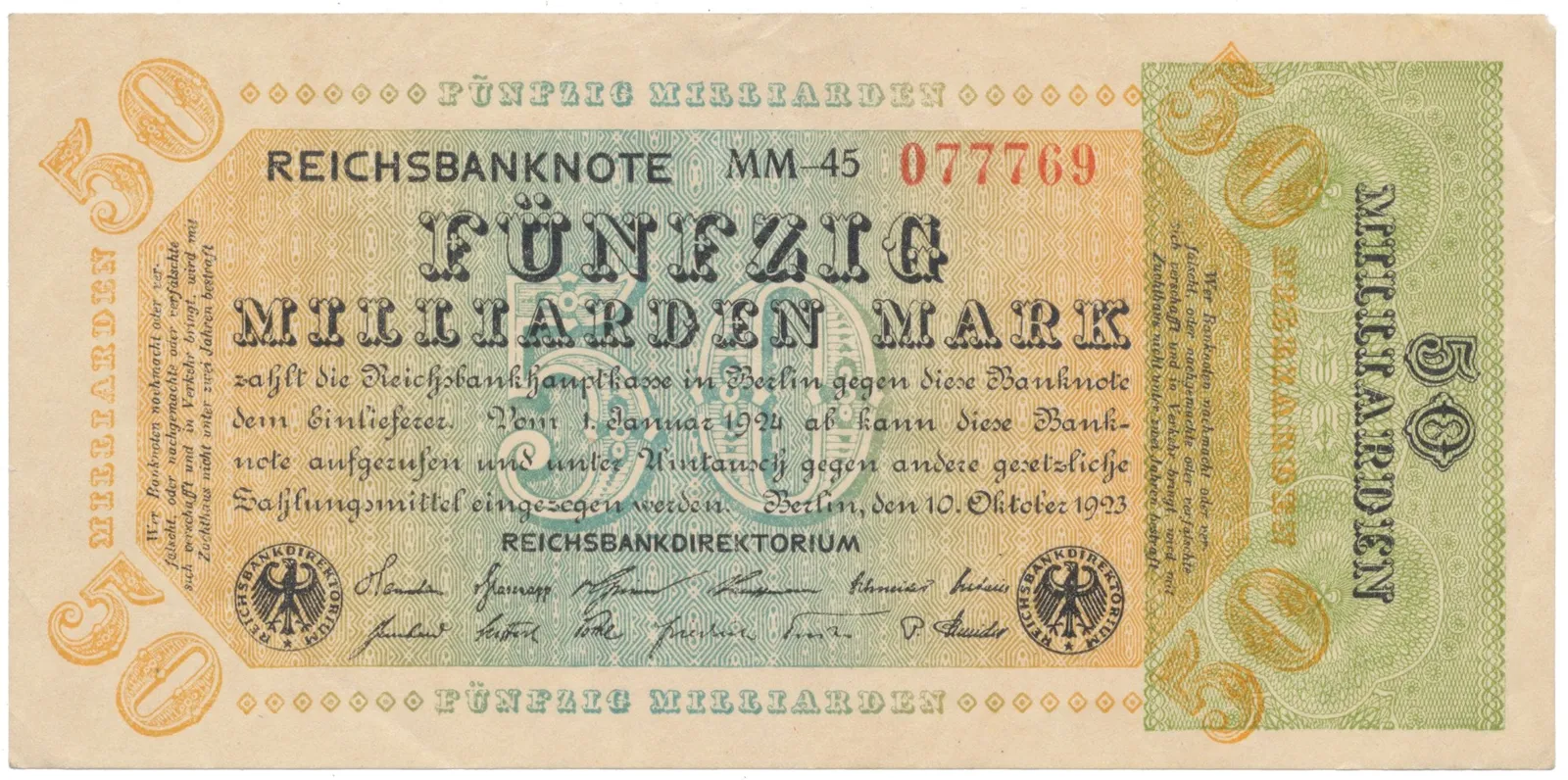 Německo, 50 Milliarden Mark 1923, Ro.117b