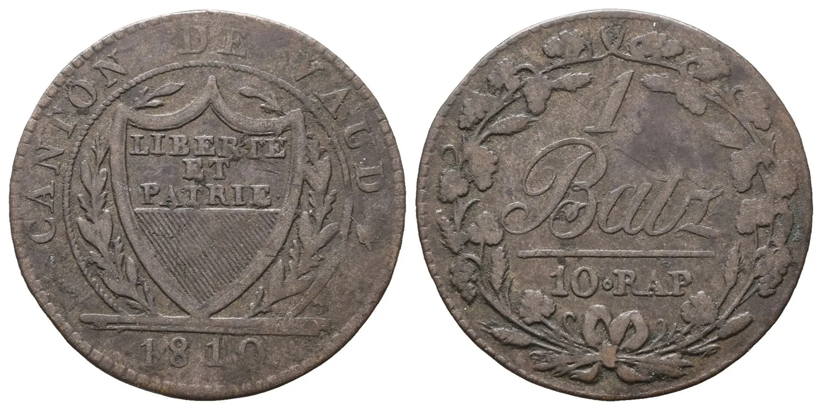 Švýcarsko - Vaud, Batzen 1810