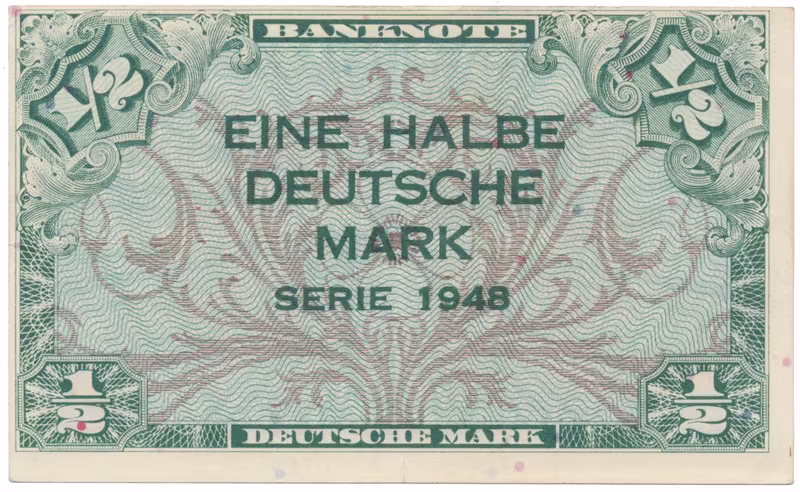 Německo - NSR, 1/2 DM 1948, Ros.230
