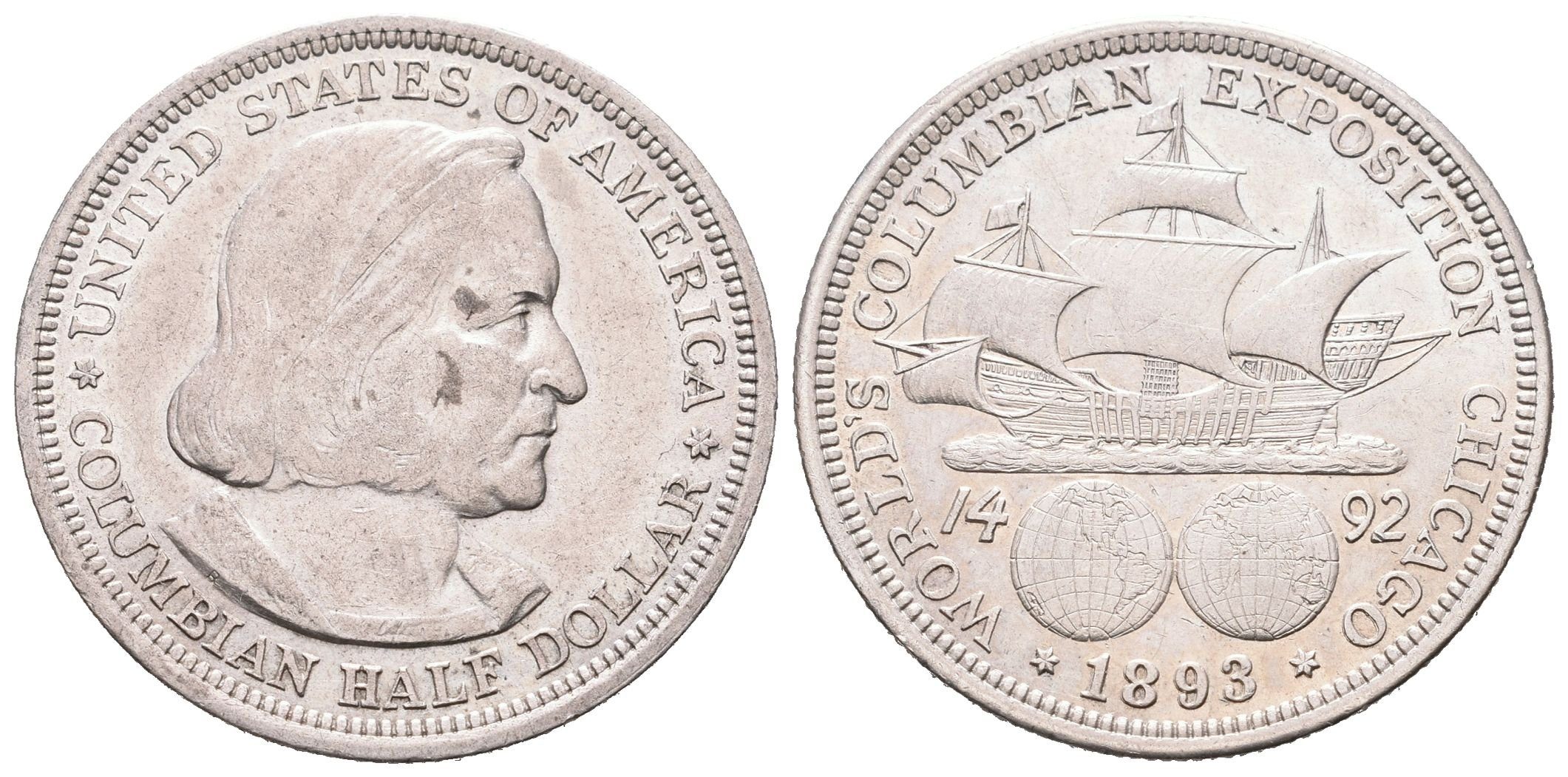 USA, 1/2 Dollar 1893 - Světová výstava