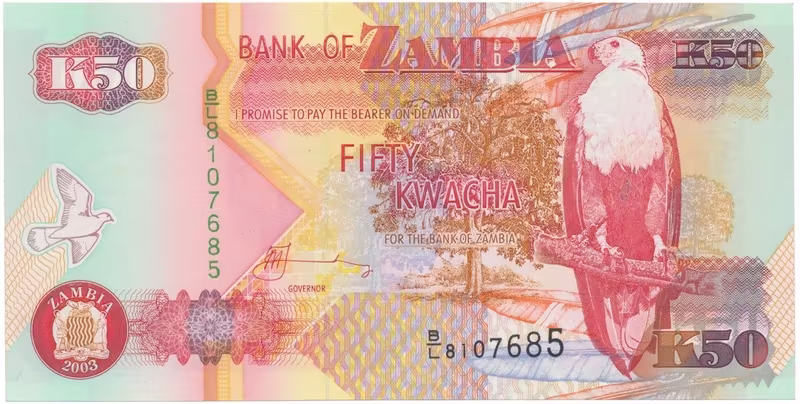 Zambie, 50 Kwacha 2003, P.37d