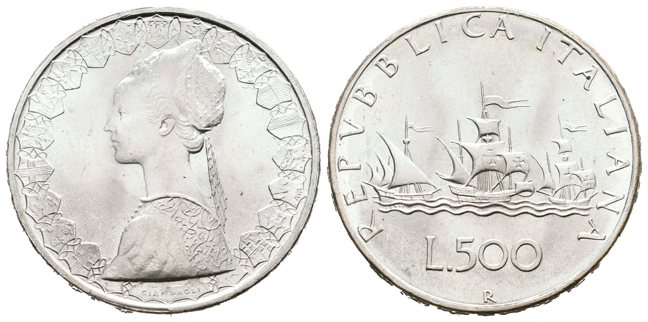 Itálie, 500 Lira 1967