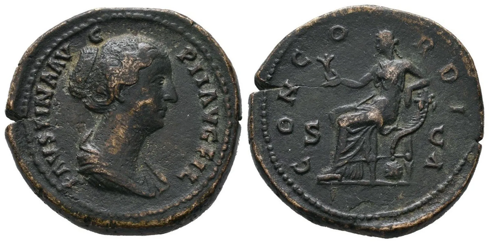 Faustina junior, As, RIC.1087