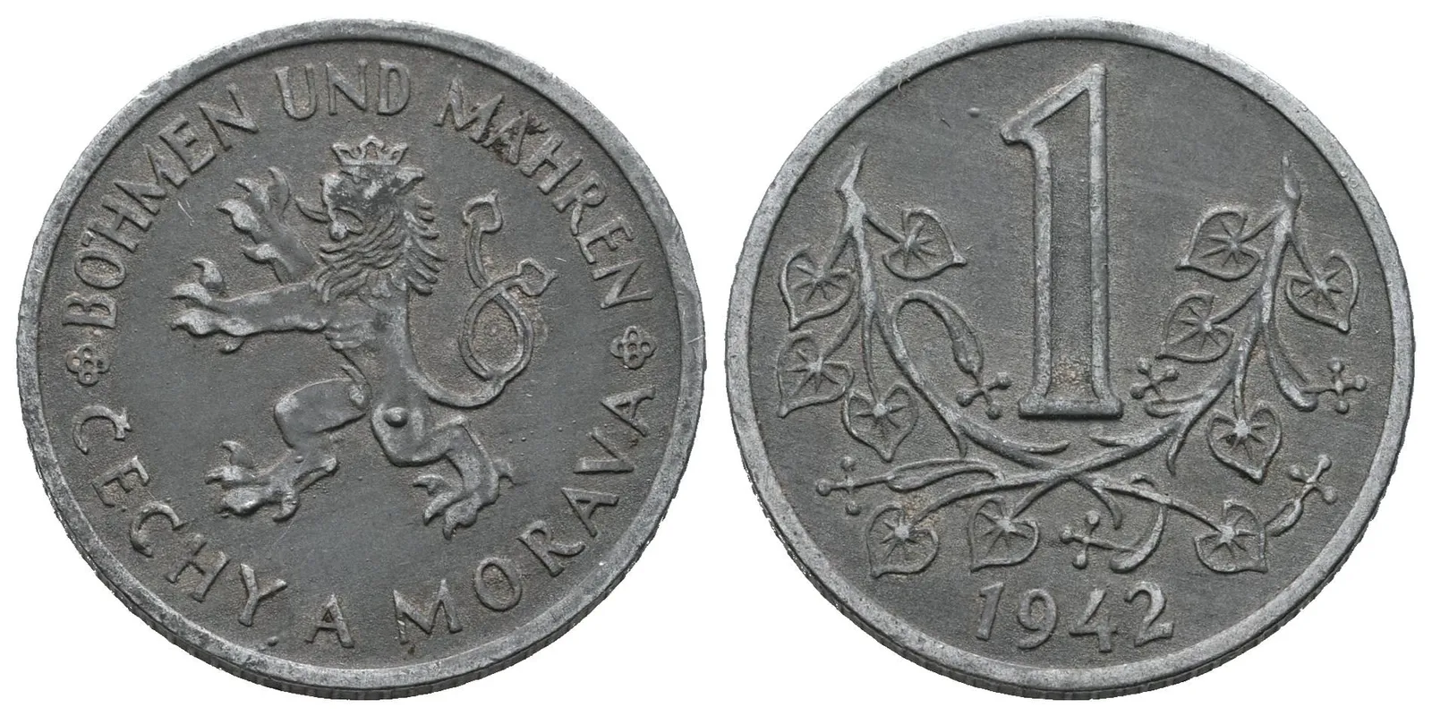 1 Koruna 1942, krásná zachovalost