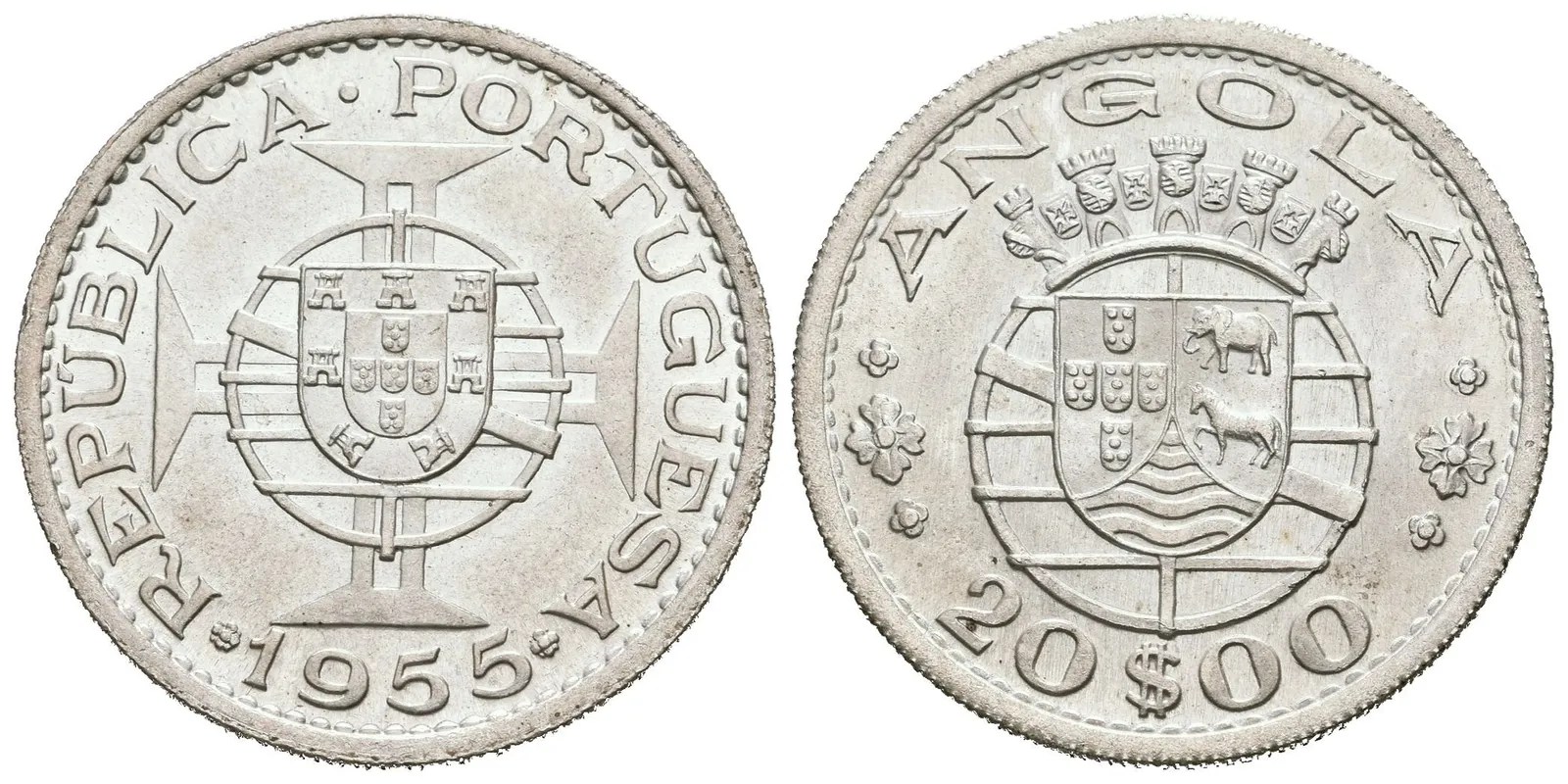 Portugalská Angola, 20 Escudos 1955