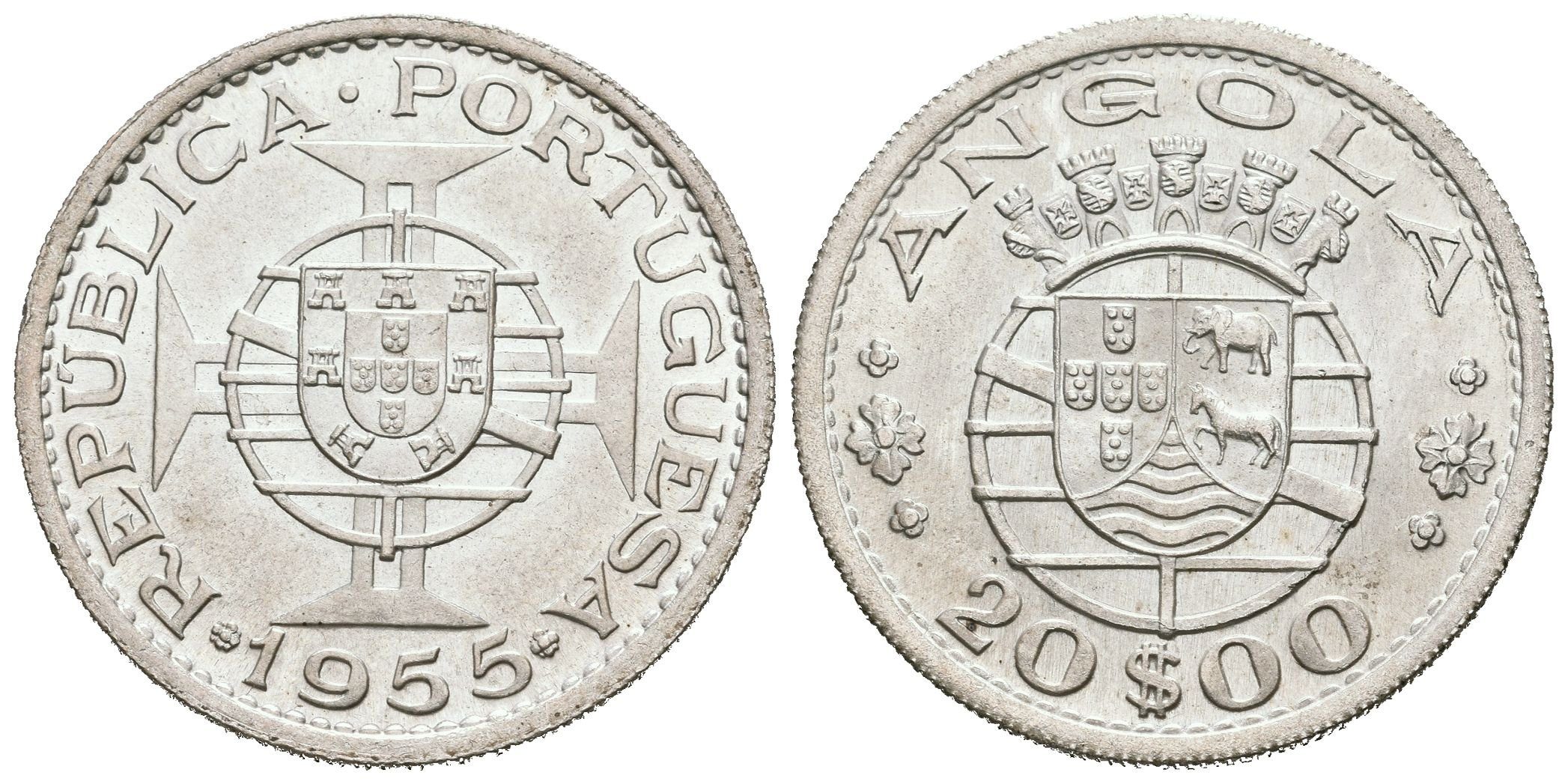 Portugalská Angola, 20 Escudos 1955