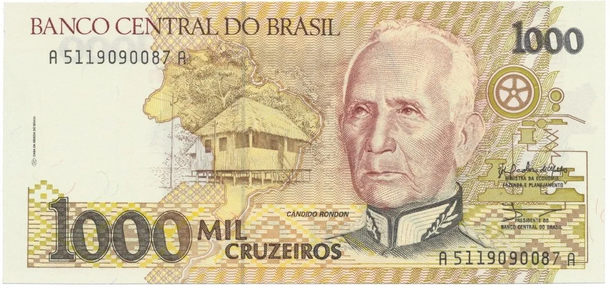 Brazílie, 1000 Cruzeiros (1990), P.231b