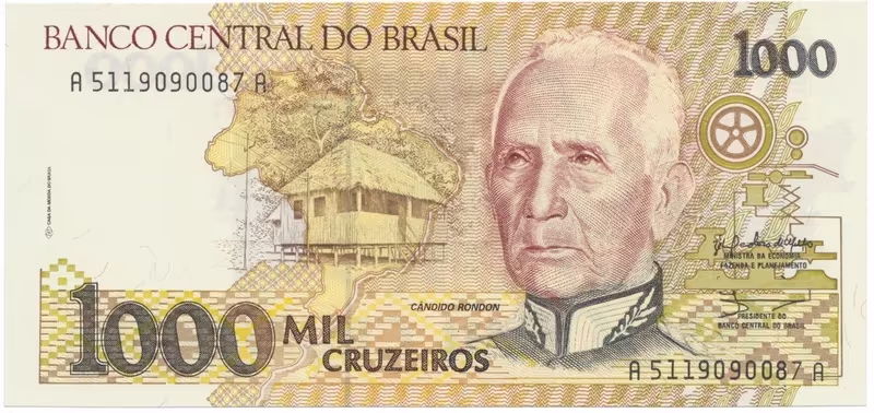 Brazílie, 1000 Cruzeiros (1990), P.231b