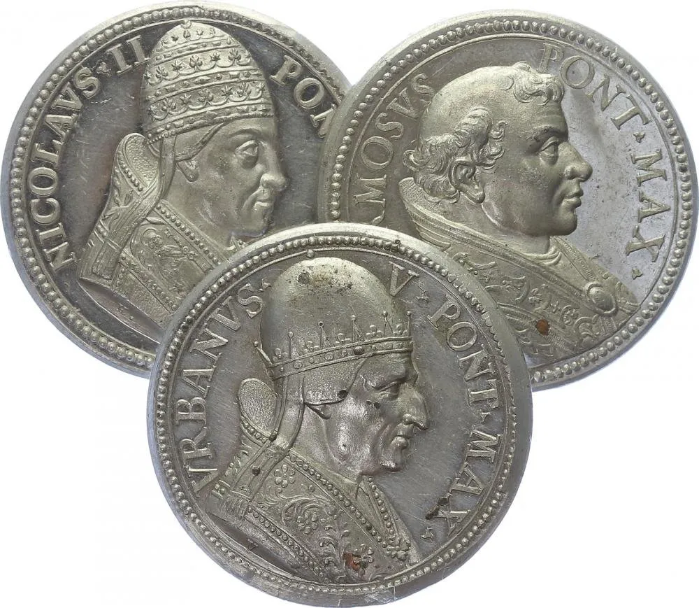 Vatikán - životopisné medaile, cca 18. století — 1