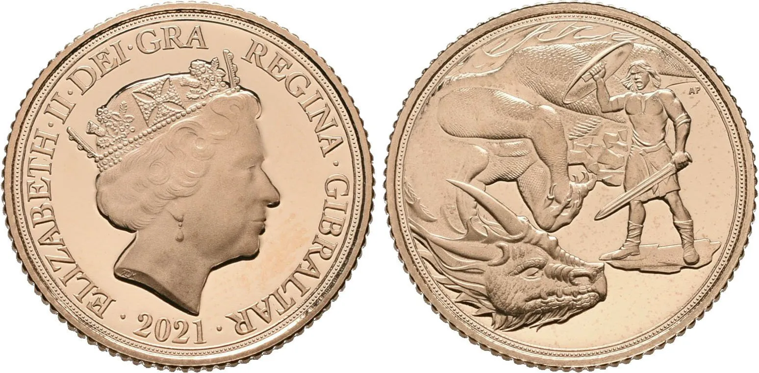 Gibraltar, 1/2 Sovereign 2021