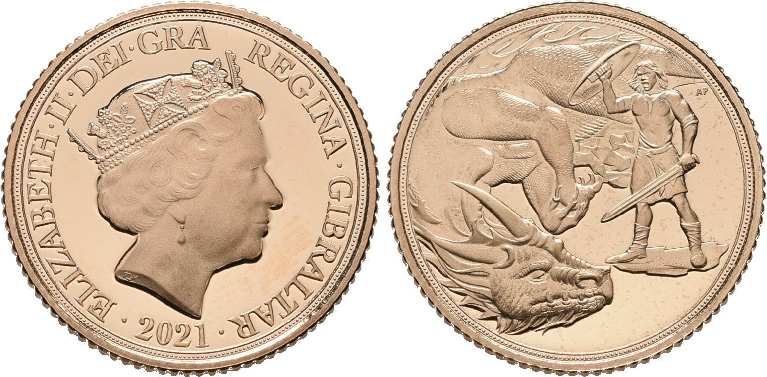 Gibraltar, 1/2 Sovereign 2021