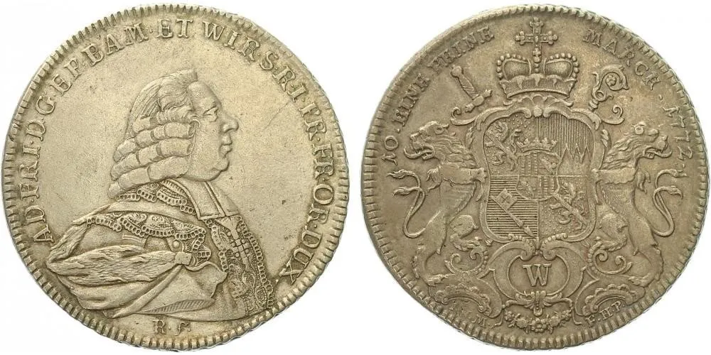 Würzburg - biskupství, Adam Friedrich von Seinsheim, 1755 - 1779 — 1