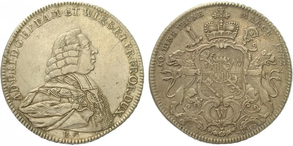 Würzburg - biskupství, Adam Friedrich von Seinsheim, 1755 - 1779 — 1