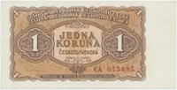 Československo, 1 Koruna 1953, tisk Moskva, série CA, Hej.89a1