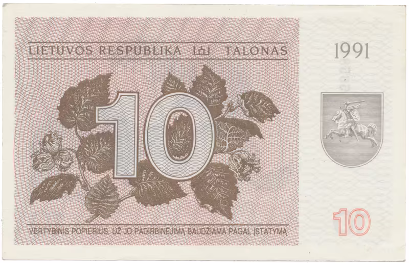 Litva, 10 Talonas 1991, P.35b