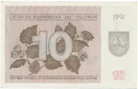 Litva, 10 Talonas 1991, P.35b