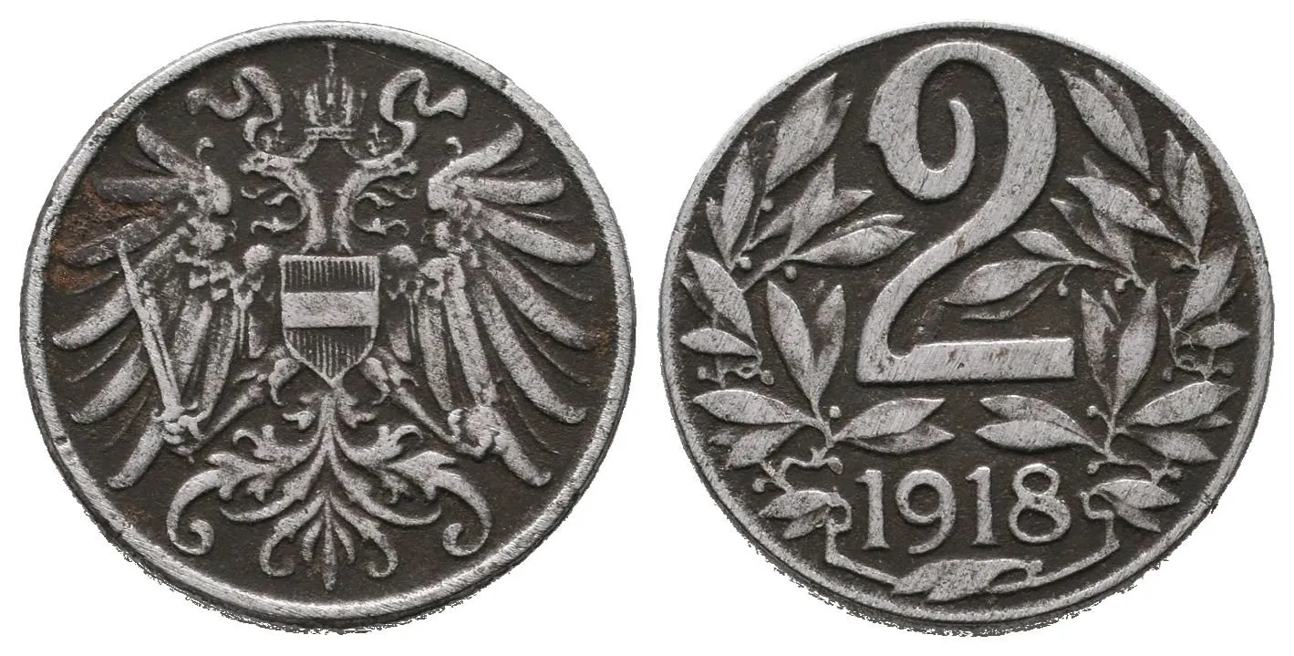 2 Haléř 1918